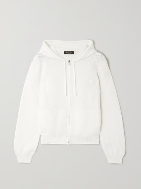 Loro Piana Open-knit Cotton Hoodie