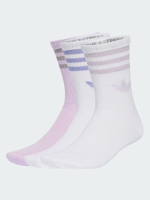 adidas 3 STRIPES GLITTER CREW SOCKS 3 PAIRS
