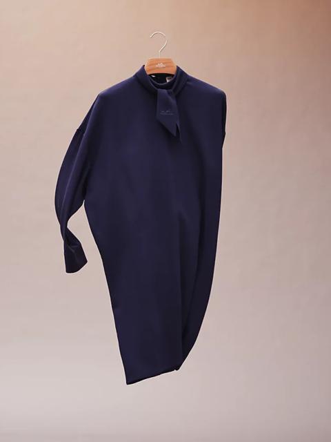 Hermès Knotted collar dress