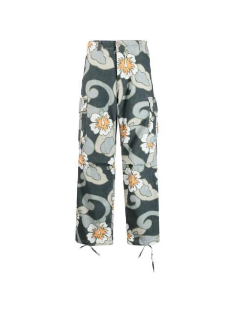 ERL printed straight-leg cargo trousers