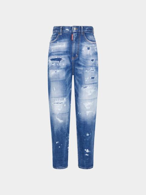 DSQUARED2 MEDIUM MENDED RIPS WASH 80'S JEANS