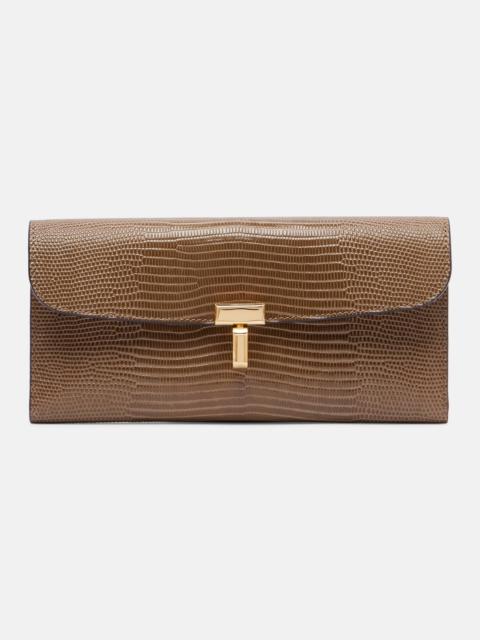 Totême T-Lock embossed leather wallet