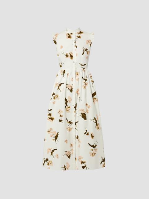 Erdem SLEEVELESS FLARED MIDI DRESS