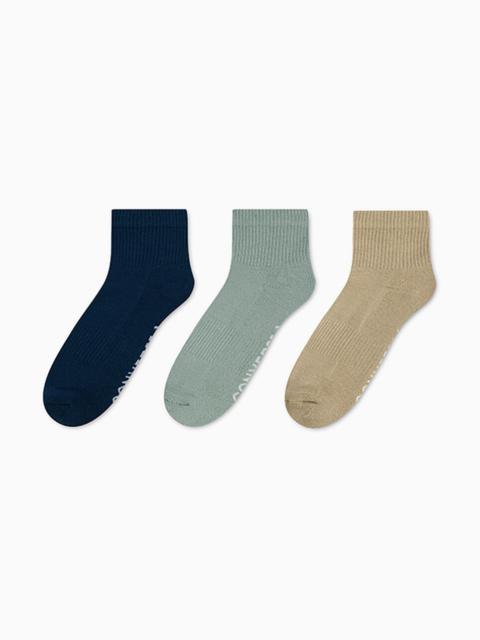 Converse 3-Pack Wordmark Quarter Socks
