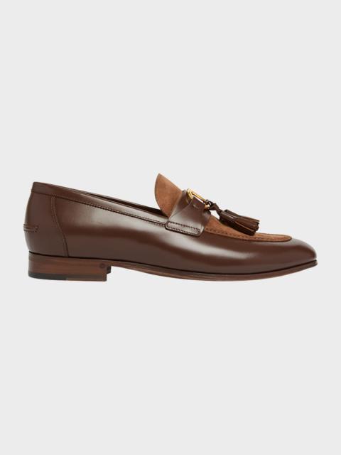 Valentino Men's Vaniteux VLogo Leather & Suede Tassel Loafers