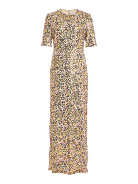 Sequined T-Shirt Gown multi