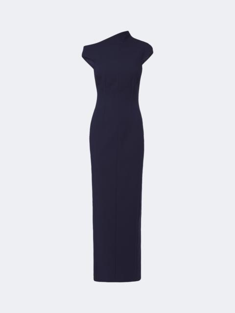 SOLACE LONDON Arion asymmetric crêpe cocktail dress