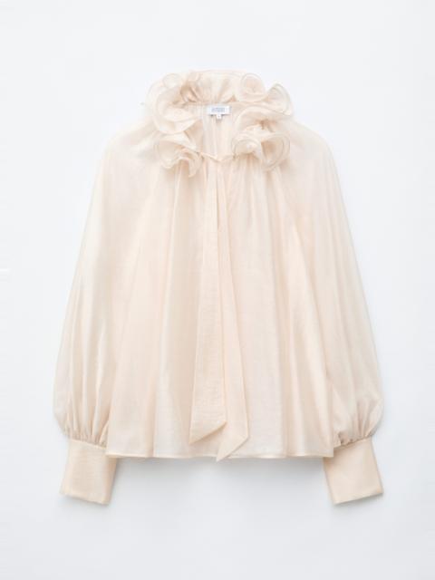 & Other Stories Ruffle Neck Voluminous Blouse