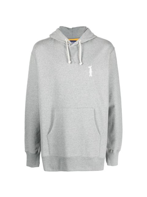 Junya Watanabe MAN slogan-embroidered cotton hoodie