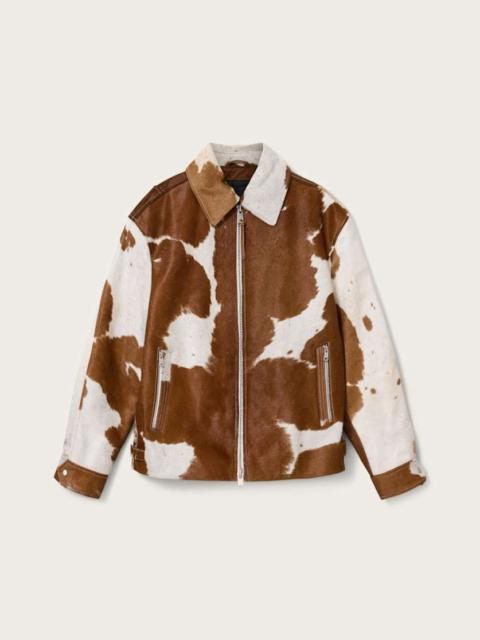 ALLSAINTS GARRISON OVERSIZED COW PRINT JACKET