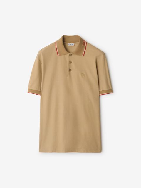 Logo Collar Cotton Polo Shirt