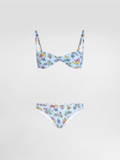 Dolce & Gabbana Small floral-print bikini