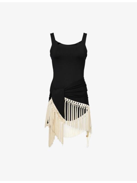 Taller Marmo Lido Fringed Swimsuit And Cover-Up Set