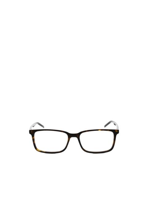 HUGO tortoiseshell-effect rectangle-frame glasses