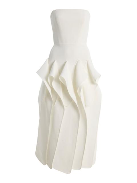 MATICEVSKI Breakout Strapless Midi Dress white