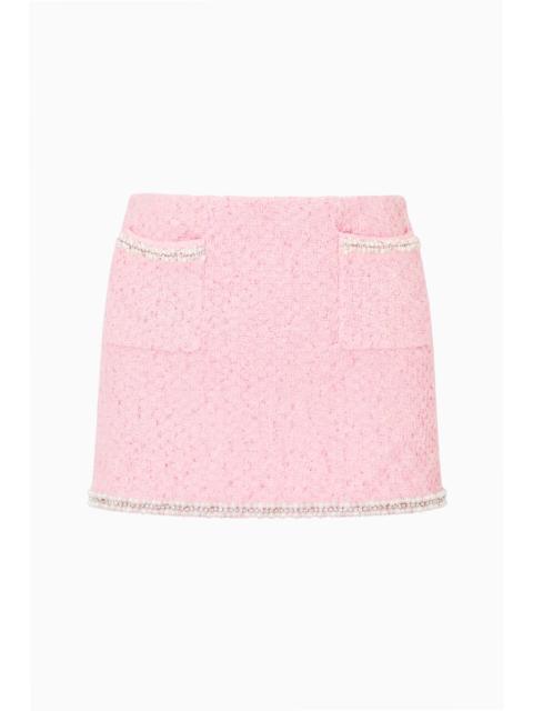 LoveShackFancy Amorette Knit Tweed Mini Skirt