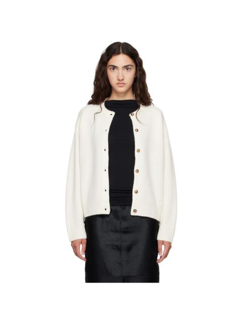 Loulou de Saison Off-White AIDAR LDS Wool Cashmere Cardigan