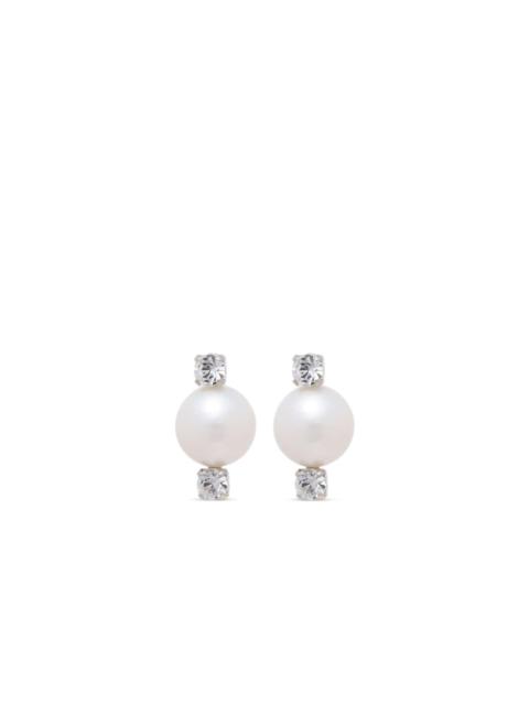 pearl and crystal earrings