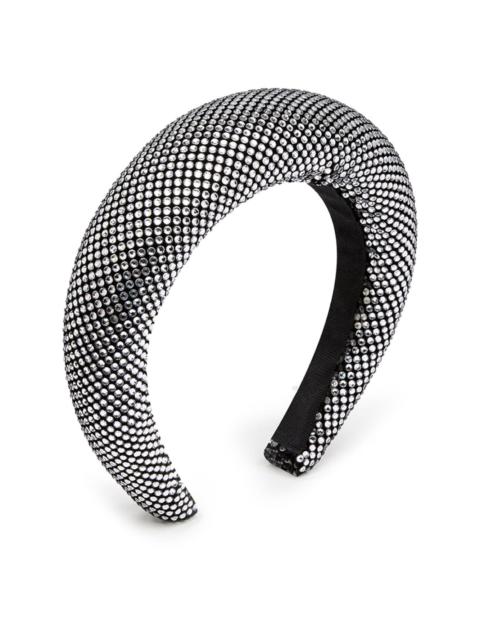 strass-embellished velvet headband