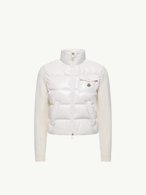 Moncler Padded Zip-Up Wool Cardigan