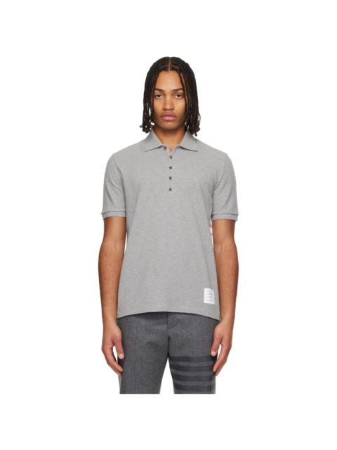 Thom Browne Gray Classic Pique 4-Bar Polo