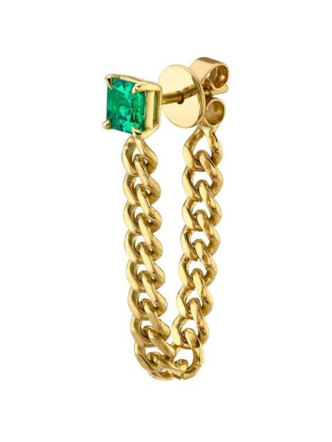 ANITA KO Emerald Cuban Link Loop Earring