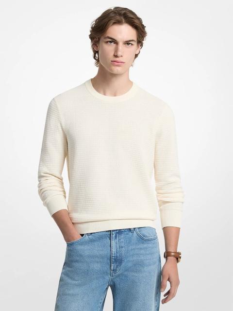 MICHAEL KORS Textured Cotton Sweater