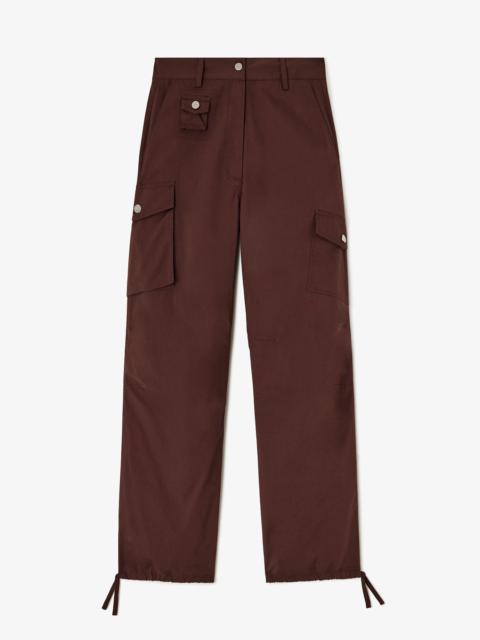 GANNI CARGO PANTS IN BROWN COTTON