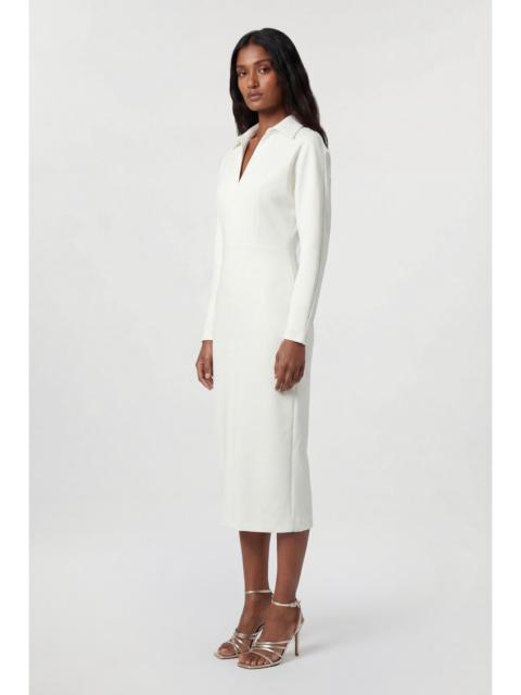 KAREN MILLEN Tailored Collared Long Sleeve Midi Dress