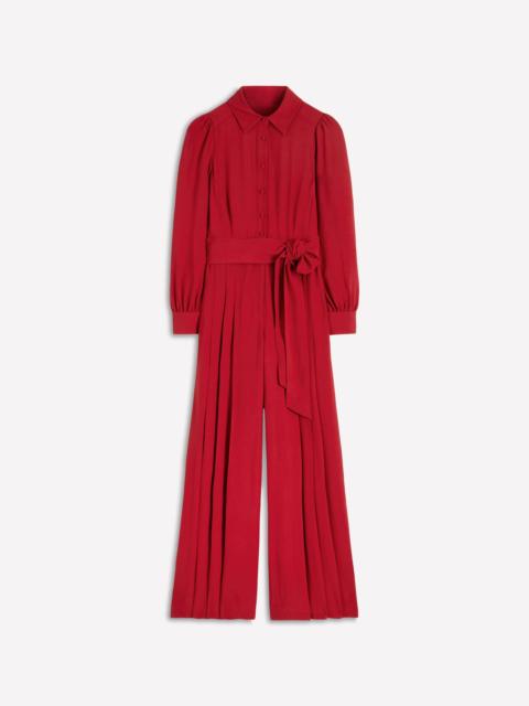 BODEN Button Up Palazzo Jumpsuit-Red
