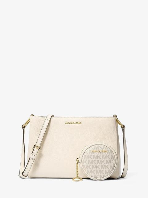 MICHAEL KORS Trisha Pebbled Leather Crossbody Bag With Pouch Gift Set