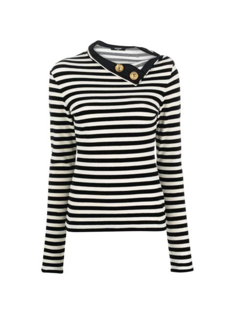 striped long-sleeve top