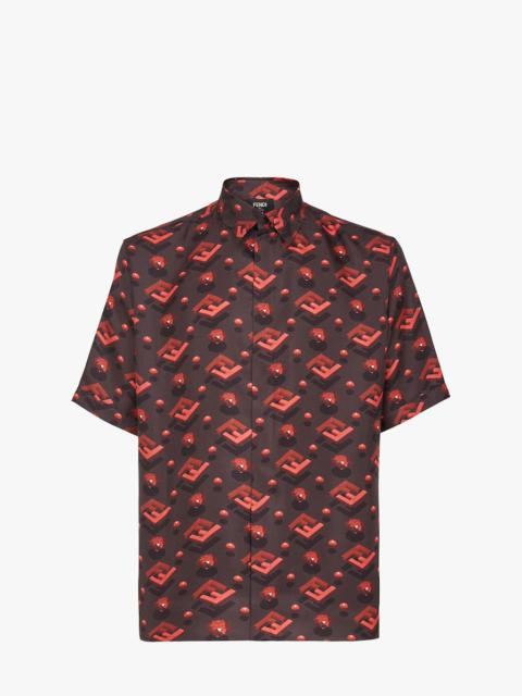 FENDI Red silk shirt