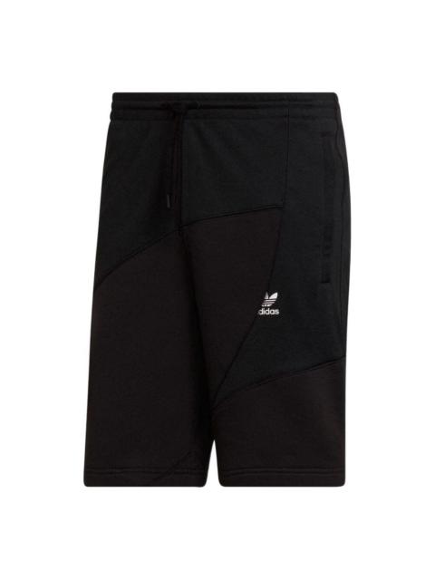 adidas Men's adidas originals Logo Printing Splicing Casual Shorts Black HG1442