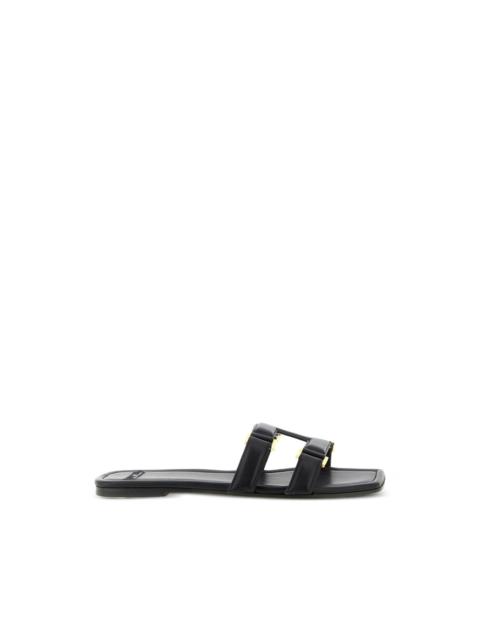 ELISABETTA FRANCHI logo leather sandals
