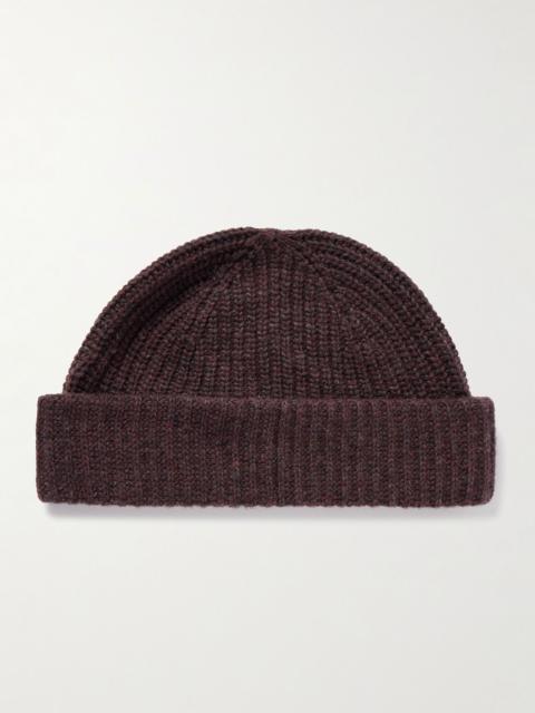 NN07 Sailor 6650 Ribbed Wool-Blend Beanie Brown