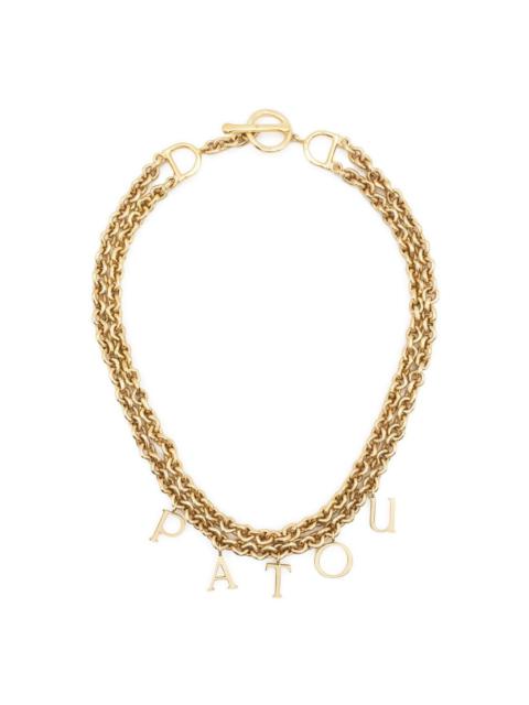 PATOU logo chain choker necklace