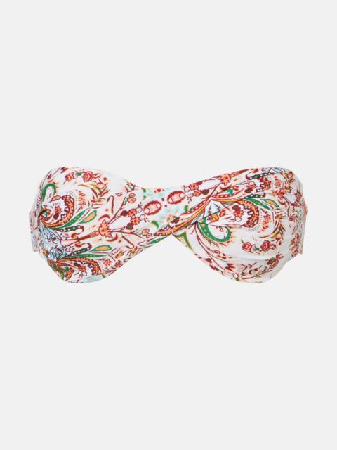 MELISSA ODABASH Martinique printed bandeau bikini top