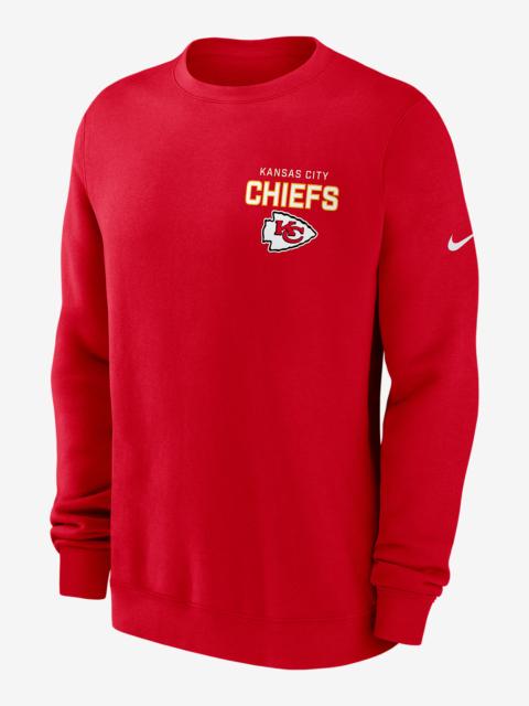 Kansas City Chiefs Draw Block Club Men's Nike NFL Pullover Crew