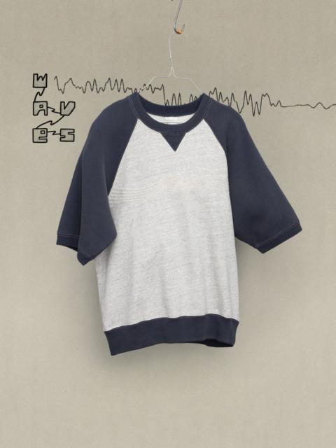 Nudie Jeans Kaj Short Sleeve Embo Wave Greymelange