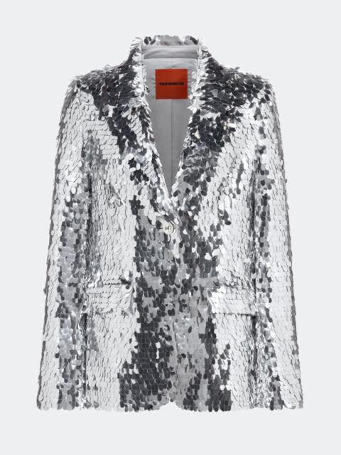 SIMONMILLER Leon Sequin Blazer In Satellite Silver