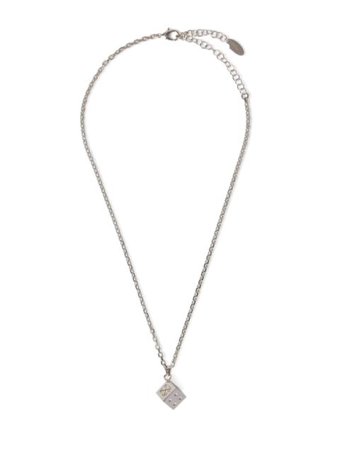 Off-White Strass Dice Necklace