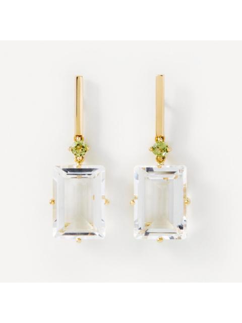 TOUS Earrings in gold with peridot and rock crystal TOUS ATELIER