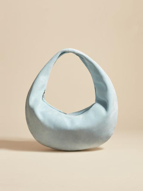 KHAITE The Olivia Hobo in Baby Blue Suede
