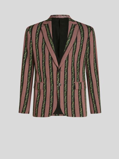 Etro STRIPED FLORAL JACQUARD JACKET