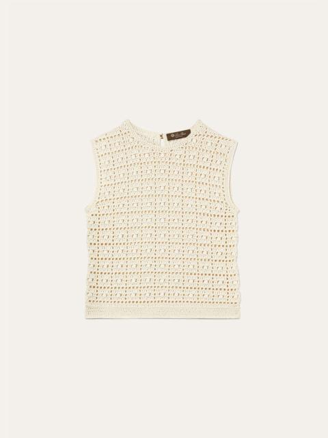 Tシャツ・カットソー VALENTINO WHITE MESH VALENTINO GARAVANI ESCAPE CROP-TOP Valentino Garavani White Mesh Escape Crop-Top – LOZURI®
