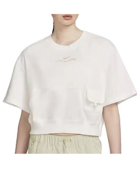 Nike (WMNS) Nike Sportswear French Terry Fleece T-shirt (Asia Sizing) 'Sail' HF6176-133