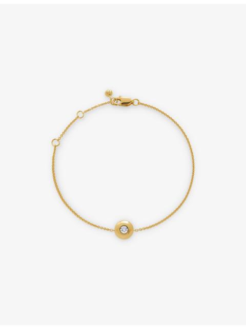 MONICA VINADER April Birthstone 18ct yellow gold-plated vermeil sterling-silver and 0.015ct brilliant-cut lab grown