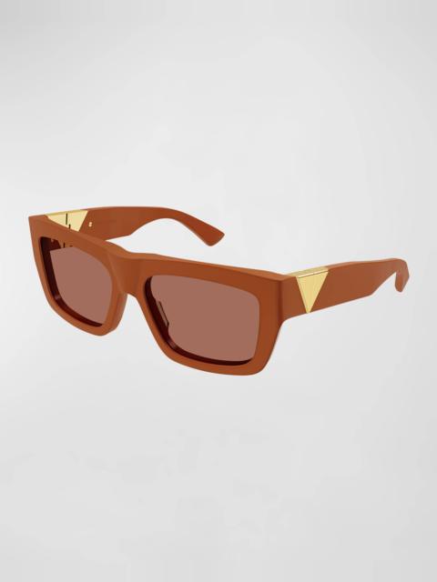 BV1178S Acetate & Metal Rectangle Sunglasses