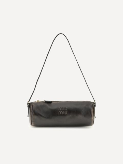 Pouch crafted in aged-effect nappa leather